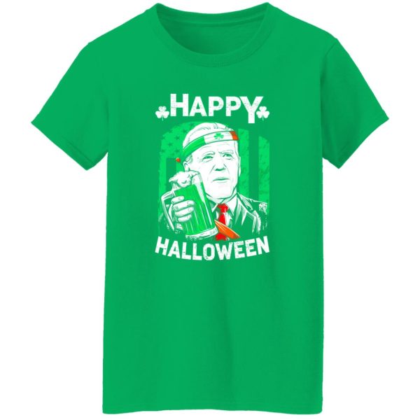 Funny Leprechaun Biden Joyeux Halloween pour la Saint-Patrick T-Shirts, Long Sleeve, Hoodies