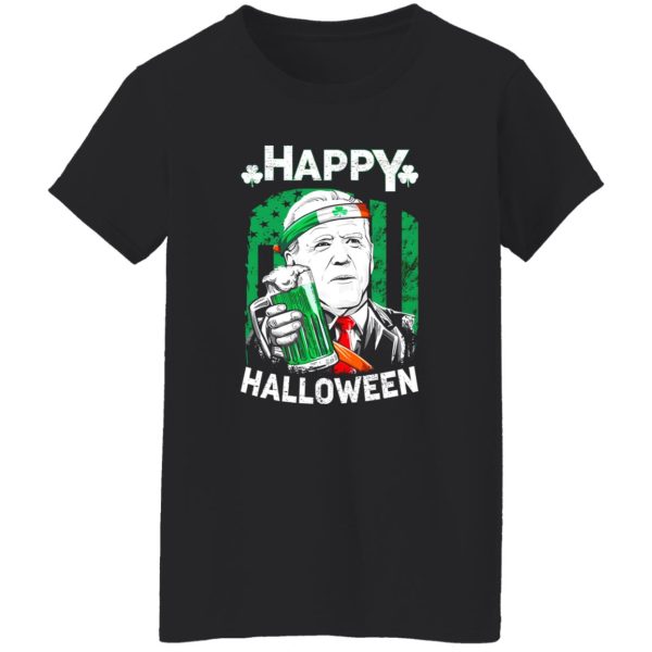 Funny Leprechaun Biden Joyeux Halloween pour la Saint-Patrick T-Shirts, Long Sleeve, Hoodies