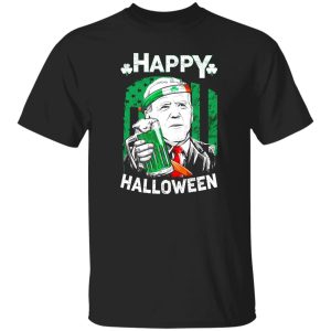 Funny Leprechaun Biden Joyeux Halloween pour la Saint-Patrick T-Shirts, Long Sleeve, Hoodies