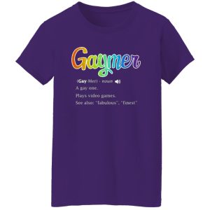 Gaymer Gaymer Noun A Gay One Plays Video Games T-Shirts, Long Sleeve, Hoodies 3