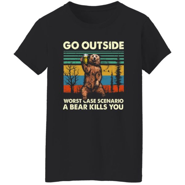 Go Outside Worst Case Scenario A Bear Kills You T-Shirts, Long Sleeve, Hoodies 2