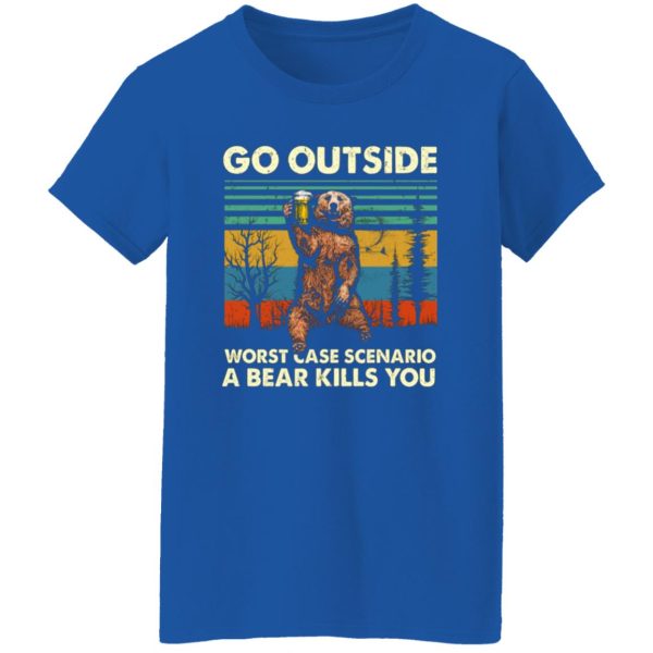 Go Outside Worst Case Scenario A Bear Kills You T-Shirts, Long Sleeve, Hoodies 4