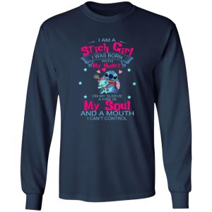 I Am A Stich Girl Was Born In With My Heart On My T-Shirts, Long Sleeve, Hoodies 13