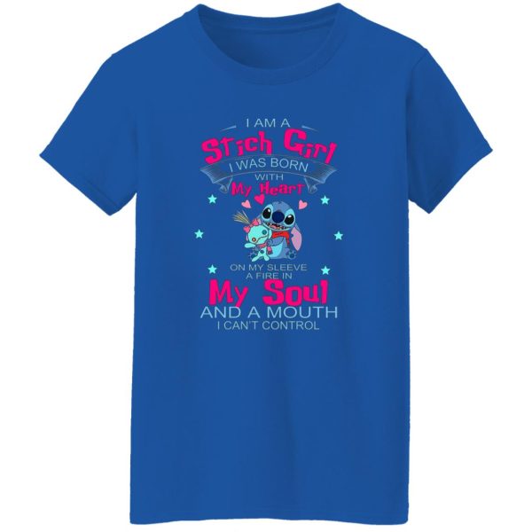 I Am A Stich Girl Was Born In With My Heart On My T-Shirts, Long Sleeve, Hoodies 2