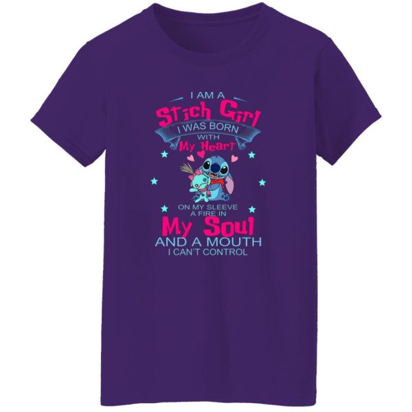 I Am A Stich Girl Was Born In With My Heart On My T-Shirts, Long Sleeve, Hoodies 3