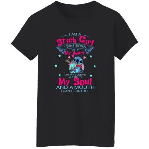 I Am A Stich Girl Was Born In With My Heart On My T-Shirts, Long Sleeve, Hoodies 4