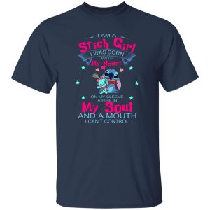 I Am A Stich Girl Was Born In With My Heart On My T-Shirts, Long Sleeve, Hoodies 5