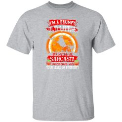 I’m A Grumpy Old Witch My Level Of Sarcasm Depends On Your Level Of Stupidity Halloween T-Shirts, Long Sleeve, Hoodies