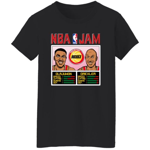 NBA Jam Rockets Olajuwon And Drexler T-Shirts, Long Sleeve, Hoodies 12