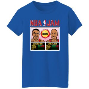 NBA Jam Rockets Olajuwon And Drexler T-Shirts, Long Sleeve, Hoodies