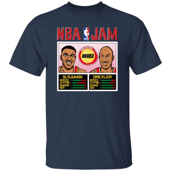 NBA Jam Rockets Olajuwon And Drexler T-Shirts, Long Sleeve, Hoodies 3