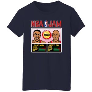 NBA Jam Rockets Olajuwon And Drexler T-Shirts, Long Sleeve, Hoodies