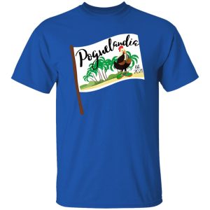 Poguelandia Flag With Chicken In Coconut Bra T Shirts, Hoodies, Long Sleeve