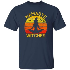 Retro Vintage Namaste Witches Halloween T-Shirts, Long Sleeve, Hoodies