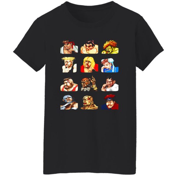 Street Fighter 2 Continue Faces T-Shirts, Long Sleeve, Hoodies