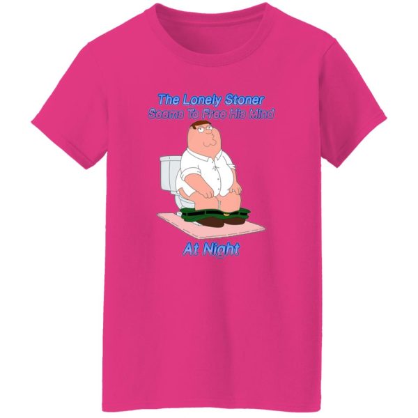 The Lonely Stoner Seems To Free His Mind At Night Peter Griffin Version T Shirts, Hoodies, Long Sleeve 3