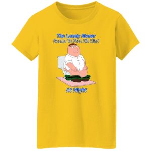 The Lonely Stoner Seems To Free His Mind At Night Peter Griffin Version T Shirts, Hoodies, Long Sleeve 00