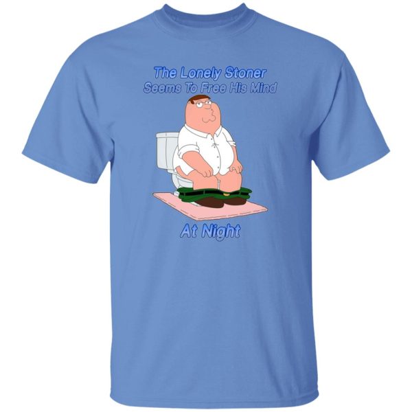 The Lonely Stoner Seems To Free His Mind At Night Peter Griffin Version T Shirts, Hoodies, Long Sleeve 66