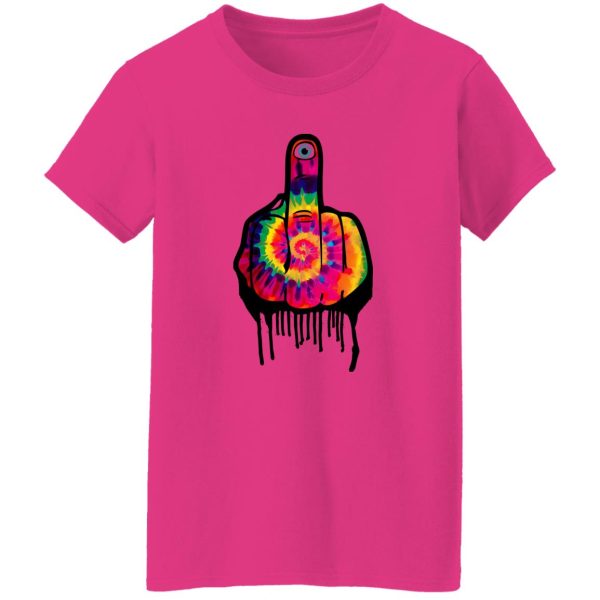 Tie Dye Middle Finger T Shirts, Hoodies, Long Sleeve