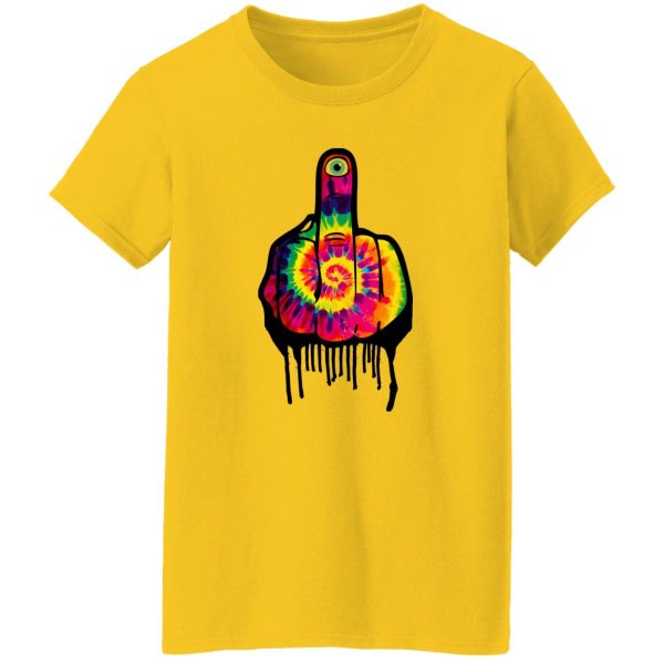 Tie Dye Middle Finger T Shirts, Hoodies, Long Sleeve