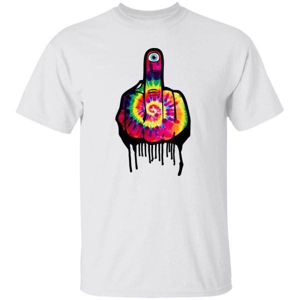 Tie Dye Middle Finger T Shirts, Hoodies, Long Sleeve