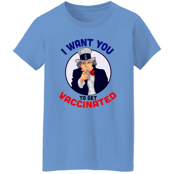 Official Uncle Sam Vaccine I Want You To Get Vaccinated Nurse Doctor T Shirts, Hoodies, Long Sleeve