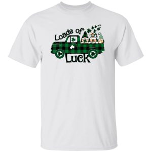 Loads of Luck St Patrick's Day Lucky gnome Truck T-Shirts, Long Sleeve, Hoodies
