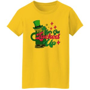 Let's Get Lucked Up Funny Retro St Patrick's Day Shamrock Drinking T-Shirts, Long Sleeve, Hoodies