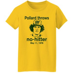 Pollard Throws No-Hitter May 11 1978 T Shirts, Hoodies, Long Sleeve