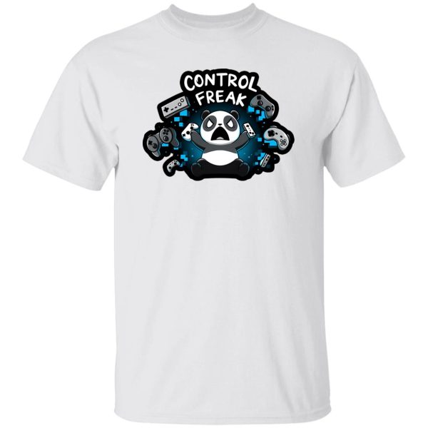 Control Freak Funny Panda Gaming Lover Quote Animal Lover T Shirts, Hoodies, Long Sleeve