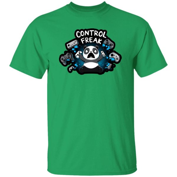 Control Freak Funny Panda Gaming Lover Quote Animal Lover T Shirts, Hoodies, Long Sleeve