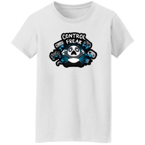 Control Freak Funny Panda Gaming Lover Quote Animal Lover T Shirts, Hoodies, Long Sleeve