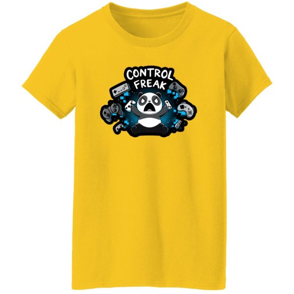 Control Freak Funny Panda Gaming Lover Quote Animal Lover T Shirts, Hoodies, Long Sleeve