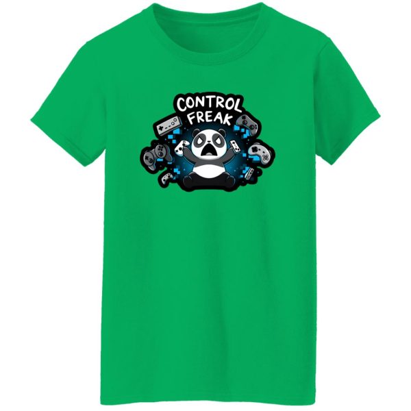 Control Freak Funny Panda Gaming Lover Quote Animal Lover T Shirts, Hoodies, Long Sleeve