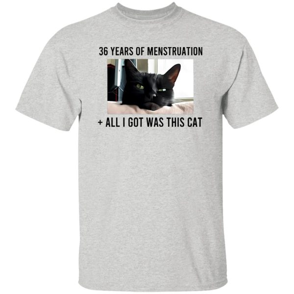 36 Years Of Menstruation All I Got Was This Cat T Shirts, Hoodies, Long Sleeve