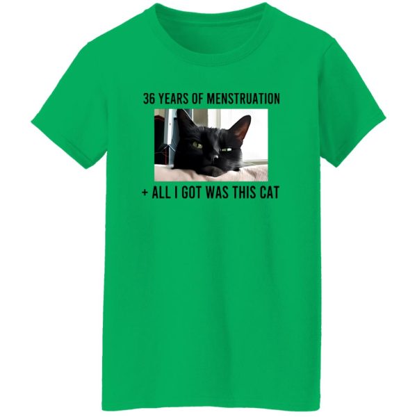 36 Years Of Menstruation All I Got Was This Cat T Shirts, Hoodies, Long Sleeve