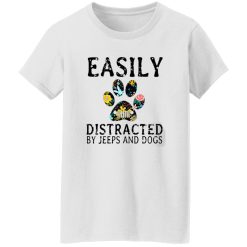 Easily Distracted By Jeeps And Dogs T Shirts, Hoodies, Long Sleeve