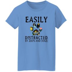 Easily Distracted By Jeeps And Dogs T Shirts, Hoodies, Long Sleeve