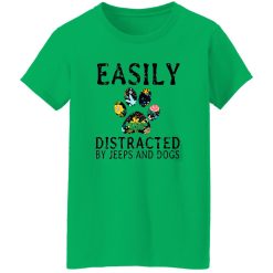 Easily Distracted By Jeeps And Dogs T Shirts, Hoodies, Long Sleeve