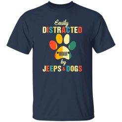 Easily Distracted By Jeeps And Dogs V2 T-Shirts, Long Sleeve, Hoodies