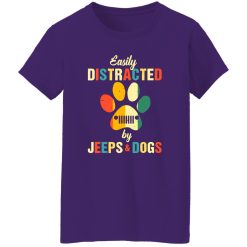 Easily Distracted By Jeeps And Dogs V2 T-Shirts, Long Sleeve, Hoodies