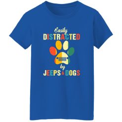 Easily Distracted By Jeeps And Dogs V2 T-Shirts, Long Sleeve, Hoodies