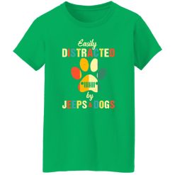 Easily Distracted By Jeeps And Dogs V2 T-Shirts, Long Sleeve, Hoodies