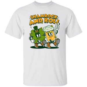 Shamrock and roll st patricks day retro cartoon T Shirts, Hoodies, Long Sleeve