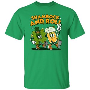 Shamrock and roll st patricks day retro cartoon T Shirts, Hoodies, Long Sleeve