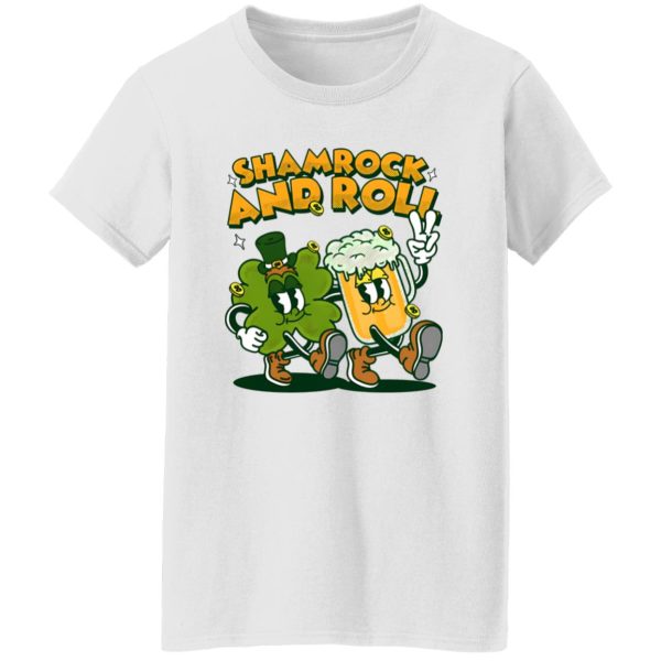 Shamrock and roll st patricks day retro cartoon T Shirts, Hoodies, Long Sleeve