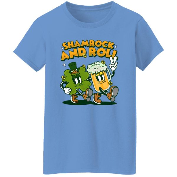 Shamrock and roll st patricks day retro cartoon T Shirts, Hoodies, Long Sleeve