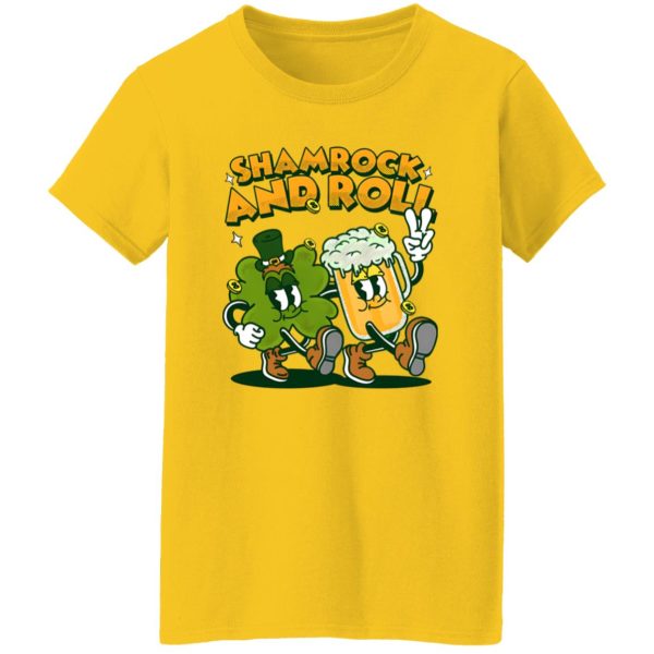 Shamrock and roll st patricks day retro cartoon T Shirts, Hoodies, Long Sleeve