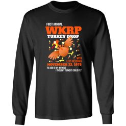 WKRP Thanksgiving Turkey Drop Thanksgiving Turkey Dinner Gift T-Shirts, Long Sleeve, Hoodies