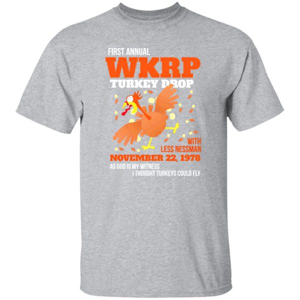 WKRP Thanksgiving Turkey Drop Thanksgiving Turkey Dinner Gift T-Shirts, Long Sleeve, Hoodies